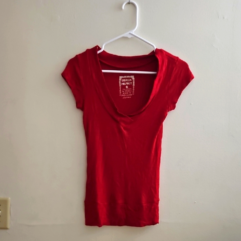 Derek‎ Heart Vibrant Red Women's Blouse